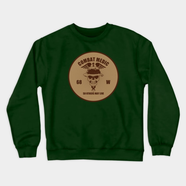 Combat Medic Patch (desert subdued) Crewneck Sweatshirt by Firemission45